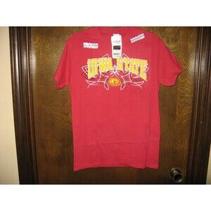 Mens Iowa State University Cyclones Logo Red T-Shirt Size S NWT NEW WITH TAGS